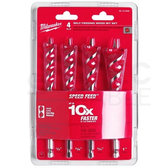 Zestaw wierteł samoposuwnych do drewna 13-25mm 4szt. SPEED FEED MILWAUKEE
