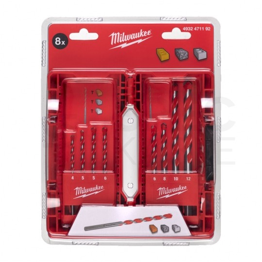 Zestaw wierteł udarowych do betonu 8szt. 4-10mm HDB PREMIUM MILWAUKEE