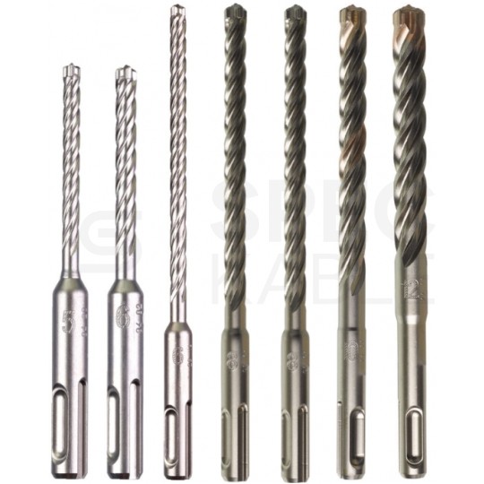 Zestaw wiertła do betonu SDS-PLUS 7 sztuk fi.5-12mm MX4 MILWAUKEE