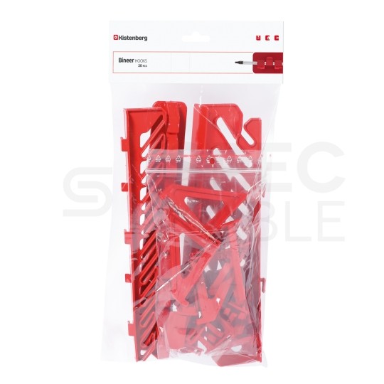 Zestaw wieszaków, haczyki, uchwyty do tablicy narzędziowej BINEER 20 Kistenberg