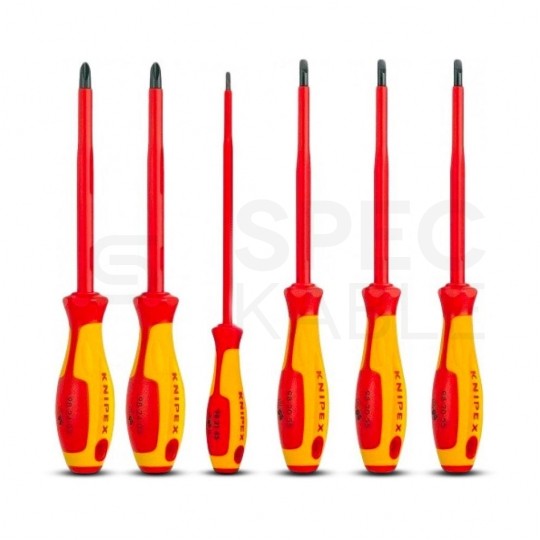 Zestaw wkrętaków 4xPŁ + 2xPH 1000V KNIPEX + Nóż hakowy do kabli 8-28mm JOKARI