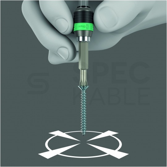 Zestaw wkrętaków i bitów 13 sztuk: rękojeść pistoletowa z funkcją grzechotki + 6 trzpieni + 6 bitów Kraftform Kompakt Pistol RA-R 2 Kraftform WERA