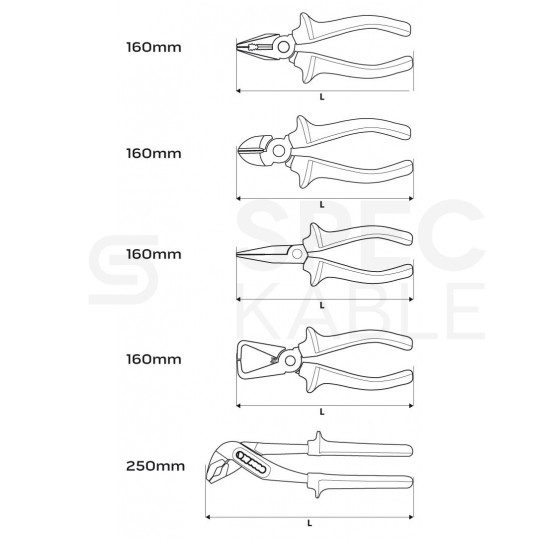 Zestaw wkrętaków i szczypiec 1000V 13szt