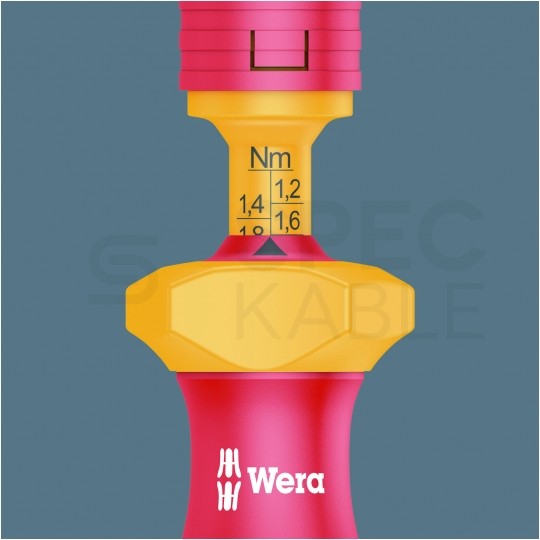 Zestaw wkrętaków izolowanych dla elektryka 15 sztuk: rękojeść dynamometryczna 1,2-3 Nm + 4x płaskie PŁ + 2x krzyżowe PH + 2x PZ + 4x gwiazdkowe TX + próbnik + etui 1kV VDE Kompakt Take it easy WERA
