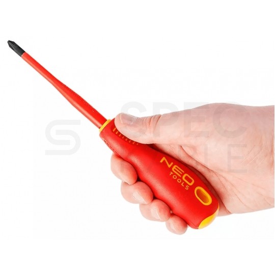 Zestaw wkrętaków izolowanych dla elektryka 4 sztuki: 2x płaskie PŁ + 2x krzyżowe PH 1kV VDE SLIM NEO 04-144