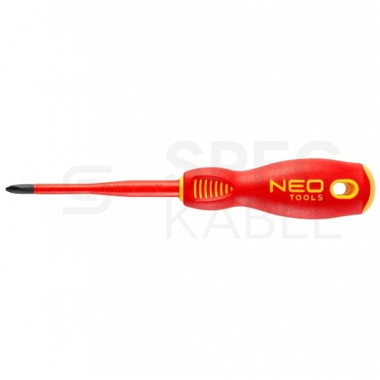 Zestaw wkrętaków izolowanych dla elektryka 4 sztuki: 2x płaskie PŁ + 2x krzyżowe PH 1kV VDE SLIM NEO 04-144