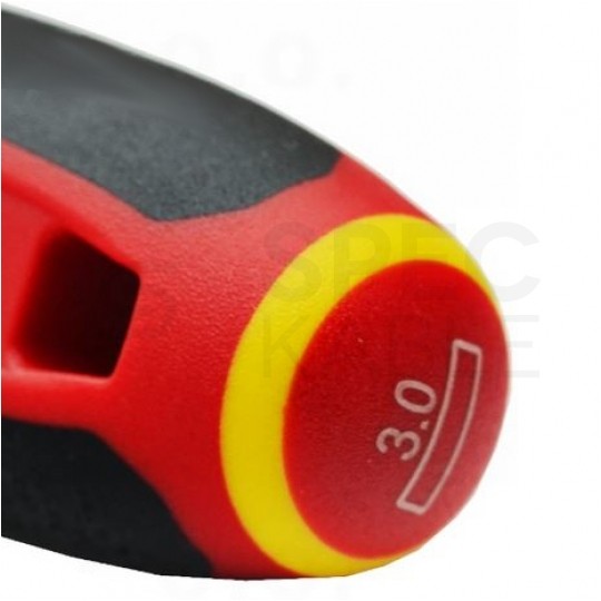 Zestaw wkrętaków izolowanych dla elektryka 5 sztuk: 2x płaskie PŁ + 2x krzyżowe PH + próbnik 1kV VDE MILWAUKEE