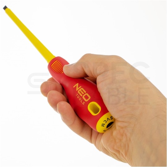 Zestaw wkrętaków izolowanych dla elektryka 5 sztuk: 3x płaskie PŁ + 2x krzyżowe PH 1kV NEO 04-220