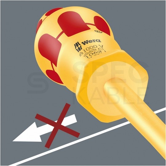 Zestaw wkrętaków izolowanych dla elektryka 6 sztuk: 4x płaskie PŁ + 2x krzyżowe PH 1kV VDE Kraftform WERA