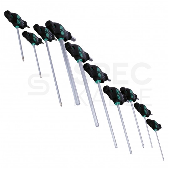 Zestaw wkrętakow rowerowych uniwersalnych z rękojeścią poprzeczną 10 elementów Bicycle Set 6 WERA