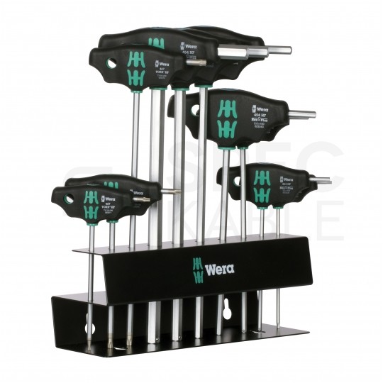 Zestaw wkrętakow rowerowych uniwersalnych z rękojeścią poprzeczną 10 elementów Bicycle Set 6 WERA