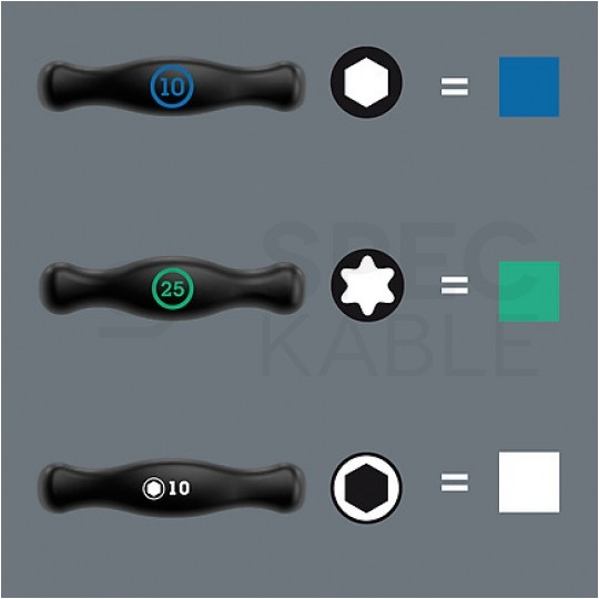 Zestaw wkrętakow rowerowych uniwersalnych z rękojeścią poprzeczną 10 elementów Bicycle Set 6 WERA