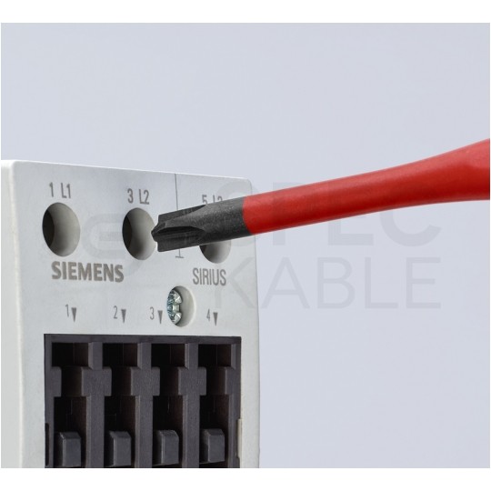 Zestaw Wkrętaków SLIM izolowanych VDE 1kV dla elektryka Komplet 6szt. (2xPłaski + 2xPZ + 2xPH) KNIPEX 00 20 12 V04