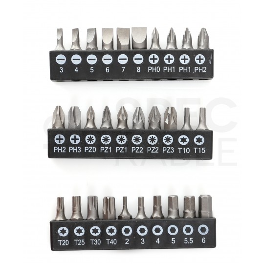 Zestaw wkrętaków, szczypiec i bitów 45szt. Kraft&Dele