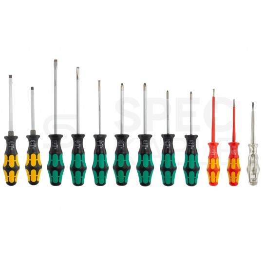 Zestaw wkrętaków uniwersalnych Wera XXL 11 sztuk + próbnik i 2 wieszaki