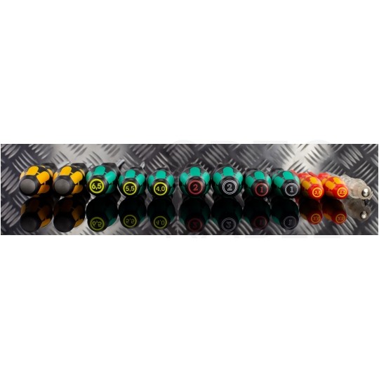 Zestaw wkrętaków uniwersalnych Wera XXL 11 sztuk + próbnik i 2 wieszaki