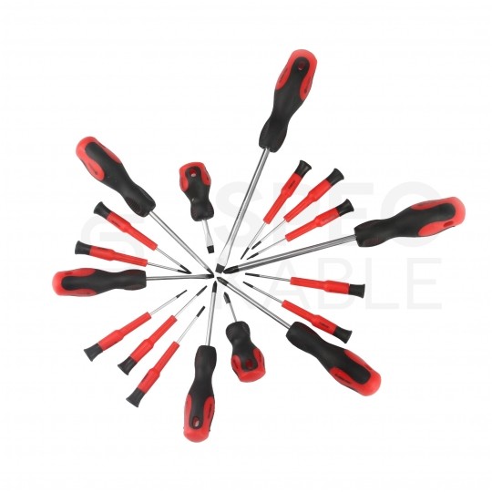 Zestaw wkrętaków z magnesem + podstawka CrV 18szt. MAR-POL