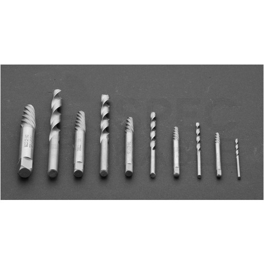 Zestaw wykrętaków do zerwanych śrub 2-7.5mm z wiertłami pilotującymi 10szt.NEO 09-609