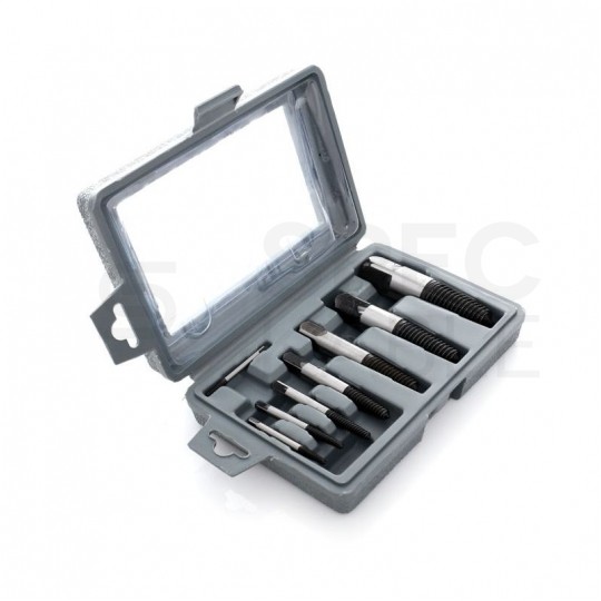 Zestaw wykrętaków do zerwanych śrub 8szt. Kraft&Dele