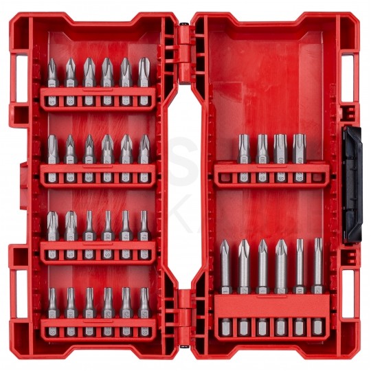 Zestaw wytrzymałych bitów nasadek z uchwytem 35szt. Milwaukee