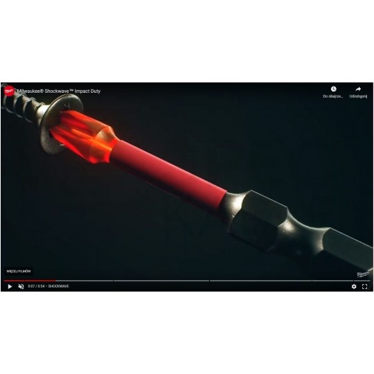 Zestaw wytrzymałych udarowych bitów nasadek 33szt. Shockwave Impact Duty Milwaukee