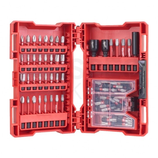 Zestaw wytrzymałych udarowych bitów nasadek 75szt. Shockwave Impact Duty Milwaukee