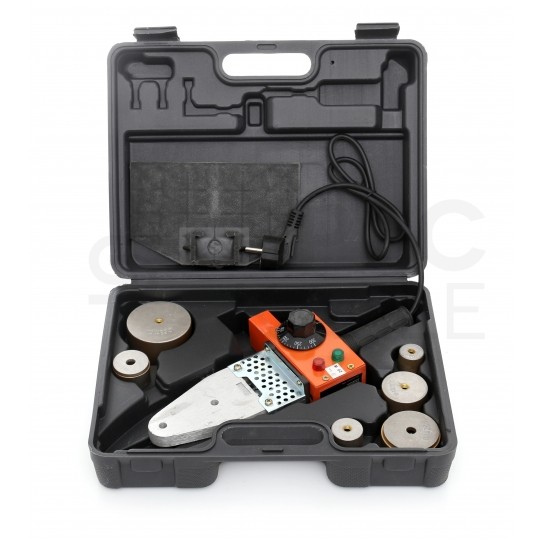 Zgrzewarka sieciowa 230V 1500W do rur z tworzyw sztucznych PCV PP max. 63mm w zestawie z akcesoriami i walizką Kraft&Dele KD3071