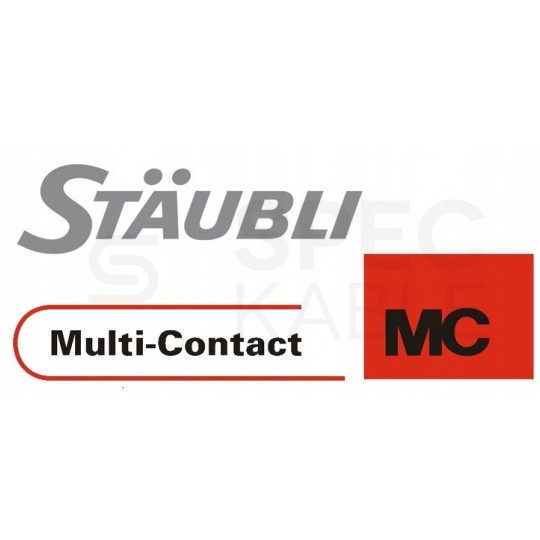 Złącze bezpiecznikowe solarne MC4 1500V DC 15A IP68 na 0,5m przewodzie solarnym MC4 6mm2 Staubli Multi-Contact