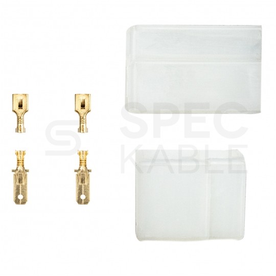 Złącze elektryczne samochodowe 2 PIN Komplet wtyk + gniazdo AMIO