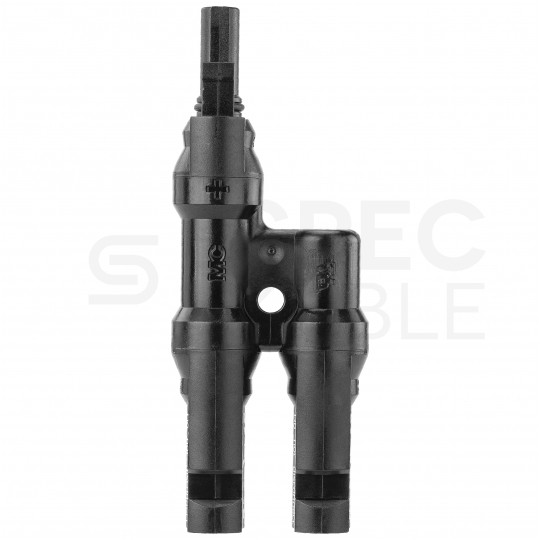 Złącze solarne MC4 dwójnik równoległy fotowoltaiczny PV IP67 Staubli Multi-Contact 1x gniazdo(+) -> 2x wtyk(-)