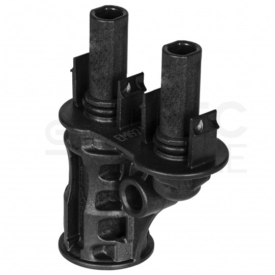 Złącze solarne MC4 dwójnik równoległy fotowoltaiczny PV IP67 Staubli Multi-Contact 2x gniazdo(+) -> 1x wtyk(-) EVO2