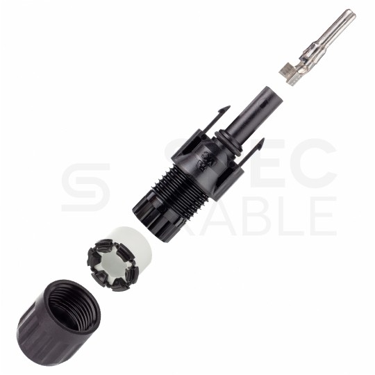 Złącze solarne MC4 komplet (wtyk + gniazdo) Konektor na przewód 4-6mm2 1000V IP68 Staubli (Multi-Contact)