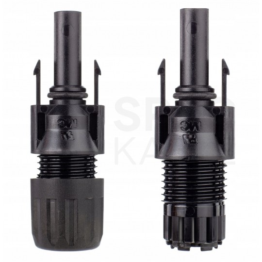 Złącze solarne MC4 komplet (wtyk + gniazdo) Konektor na przewód 4-6mm2 1000V IP68 Staubli (Multi-Contact)