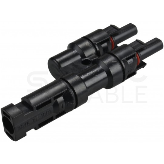 Złącze solarne typu MC4 dwójnik równoległy fotowoltaiczny PV IP67 NEKU Komplet 2szt. (1szt. gniazdo -> 2x wtyk + 1szt. wtyk -> 2x gniazdo)