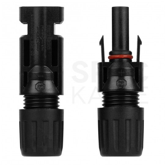 Złącze solarne typu MC4 Komplet (wtyk + gniazdo) Konektor na przewód 4-6mm2 IP67 1000V NEKU 100szt