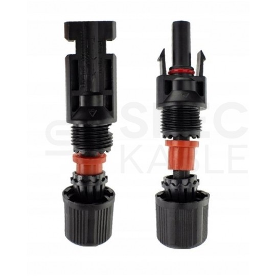 Złącze solarne typu MC4 na kablu dwójnik równoległy fotowoltaiczny PV IP67 VCX Komplet 2szt. (1szt. gniazdo -> 2x wtyk + 1szt. wtyk -> 2x gniazdo)