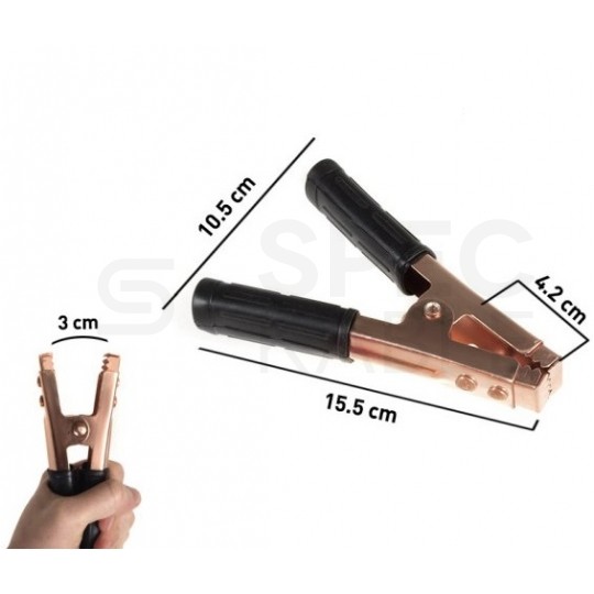 Złącze typu Krokodyl duży 600A izolowany czerwony miedziowany Maclean