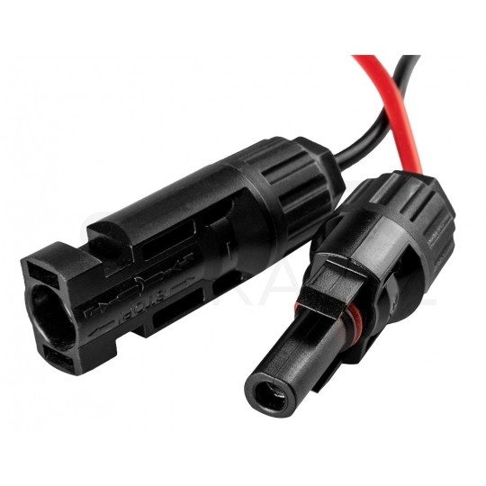 Złącze typu Krokodyl izolowane do paneli słoneczych Komplet 2szt (czarne + czerwone) 30cm NEO 90-146