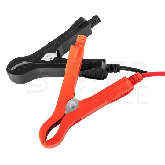 Złącze typu Krokodyl izolowane do paneli słoneczych Komplet 2szt (czarne + czerwone) 30cm NEO 90-146