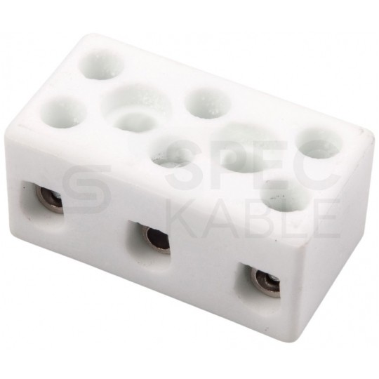 Złączka instalacyjna ceramiczna 3x4mm2 uniwersalna (na drut / linkę) 450V 32A biała SIMET