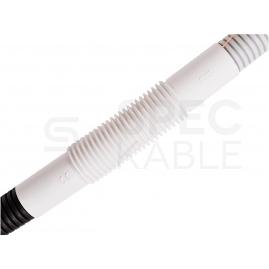 Złączka karbowana ZCL-18 biała do rur elektroinstalacyjnych gładkich RLm-18 i peszli PUDEŁKO 100szt.