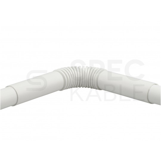 Złączka karbowana ZCL-20 biała do rur elektroinstalacyjnych gładkich RLm-20 i peszli PUDEŁKO 100szt.