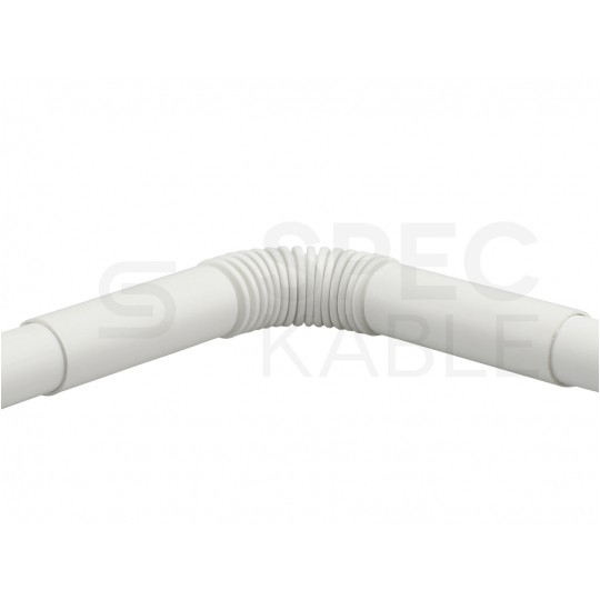 Złączka karbowana ZCL-25 biała do rur elektroinstalacyjnych gładkich RLm-25 i peszli KOMPLET 5szt.