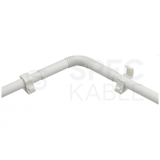 Złączka karbowana ZCL-32 biała do rur elektroinstalacyjnych gładkich RLm-32 i peszli KOMPLET 5szt.