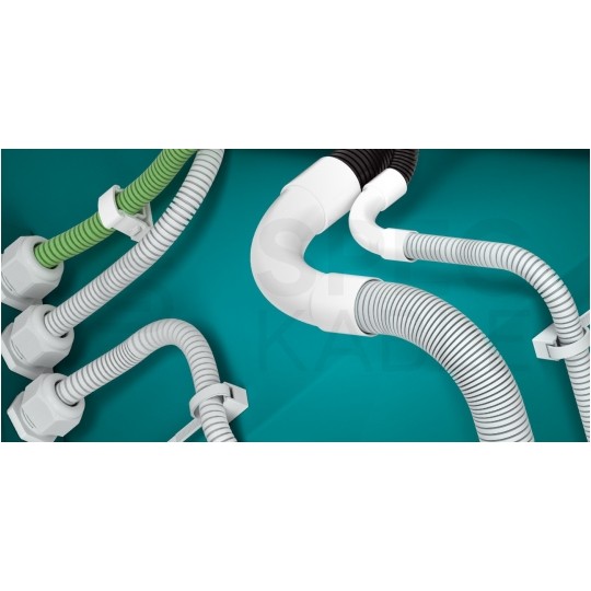 Złączka kątowa sztywna ZKS-20 biała do rur elektroinstalacyjnych gładkich RLm-20 i peszli PUDEŁKO 50szt.