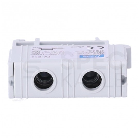 Złączka szynowa 1-torowa Al/Cu 1,5-16mm2 na TH35 szary FJ-E16 HEDO