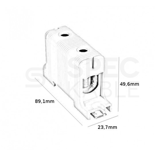 Złączka szynowa 1-torowa Al/Cu 16-95mm2 na TH35 szary FJ-E95 HEDO