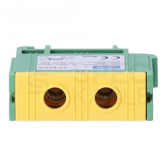 Złączka szynowa 1-torowa Al/Cu 2,5-35mm2 na TH35 żółto-zielony FJ-E35/D HEDO