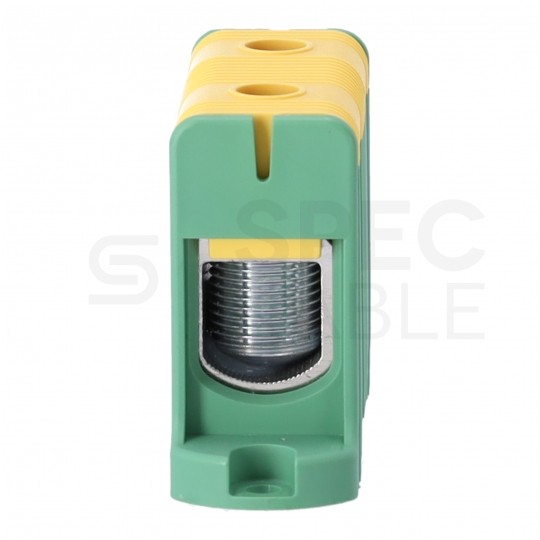 Złączka szynowa 1-torowa Al/Cu 35-150mm2 na TH35 żółto-zielony FJ-E150/D HEDO