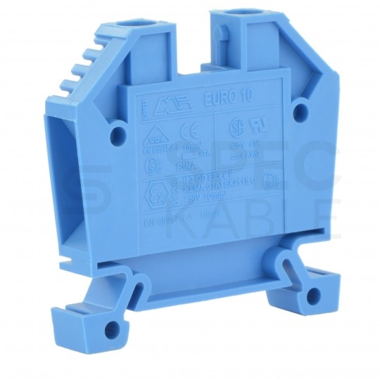 Złączka szynowa 1-torowa ZUG 10mm2 57A niebieska